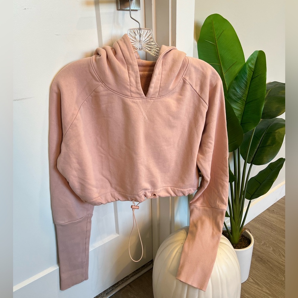 Pink Cropped Hoodie